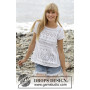 Erica Top by DROPS Design - Knitted Top with Lace Pattern size S - XXXL