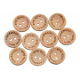 Infinity Hearts Buttons Wood Handmade with love 20 mm - 10 pcs