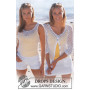 Summer Breeze Set by DROPS Design - Crocheted Top and Cardigan Pattern size S - XXL