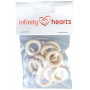 Infinity Hearts Curtain Rings Round 25 mm - 10 pcs