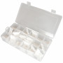 Infinity Hearts Plastic Box with Plastic Floss Bobbins for Embroidery Thread - 100 pcs