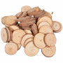 Infinity Hearts Wooden discs Round Nature Ass. 2-4cm - 50 pcs