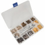 Infinity Hearts Push Buttons in Plastic Box with Tools Metal Gold/Black/Silver/Copper 12.5mm - 40 sets