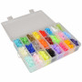 Infinity Hearts Push Buttons in Plastic Box Deluxe Plastic 24 Ass. colors 12mm - 360 pcs