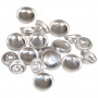 Infinity Hearts Make your own Fabric Button/Cover Buttons Round Aluminum Silver 10mm - 10 pairs