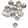 Infinity Hearts Make your own Fabric Button/Cover Buttons Round Aluminum Silver 15mm - 10 pairs