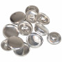Infinity Hearts Make your own Fabric Button/Cover Buttons Round Aluminum Silver 20mm - 10 pairs