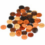 Infinity Hearts Buttons 4-Hole Round Wood 7 Ass. colors 15x4mm - 50 pcs