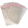 Infinity Hearts Cellophane bag with glue lid Clear 7x9cm - 100 pcs