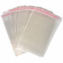 Infinity Hearts Cellophane bag with glue lid Clear 9x13cm - 100 pcs