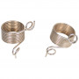 Infinity Hearts Knitting Hoop/Yarn Holder Metal Silver 19mm - 2 pcs