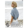 Beach Bolero by DROPS Design - Knitted Shoulder Piece with Lace Pattern size S - XXXL