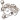 Infinity Hearts Carabiner Metal Silver 5x10mm - 10 pcs