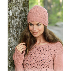 Lady Angelika by DROPS Design - Knitted Hat Pattern Sizes S - XL