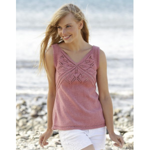 Butterfly Heart Top by DROPS Design - Knitted Top Pattern size S - XXXL