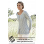 Mercy by DROPS Design - Knitted Fitted Jacket Leaf Pattern Size S - XXXL