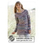 At Sundown Cardigan by DROPS Design - Knitted Jacket with zig-zag yoke Pattern size S - XXXL