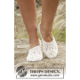 Snow Fairy by DROPS Design - Knitted Slippers with Lace Pattern size 35 - 43