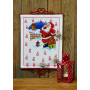 Permin Embroidery Kit Advent Calendar - Santa and Owl 32 x 41 cm