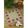 Completed Embroidery Christmas Tree Rug - Flower - 115 x 115 cm