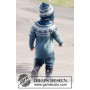 Wild Blueberries by DROPS Design - Knitted Overall Worked Top-down and hat Nordic Pattern size 12 months - 6 years