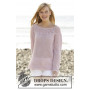 Pink Connection by DROPS Design - Knitted Jumper with Lace Pattern Size S - XXXL