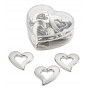 Jewelry Pendant Heart Metal Silver 30mm - 12 pcs