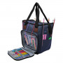 Infinity Hearts Yarn Bag/Shoulder Bag Navy Blue 23x14x26cm