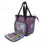 Infinity Hearts Yarn Bag/Shoulder Bag Purple 23x14x26cm