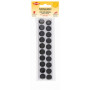 Kleiber Self-Adhesive Velcro Dots Black Dia. 16mm - 40 pcs
