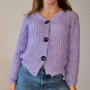 Soft Lavender Cardigan by Rito Krea - Knitting Pattern Cardigan Size XS-L