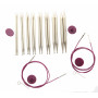 KnitPro Nova Interchangeable Circular Needles Deluxe Set Brass 60-80-100-120 cm 3.5-8 cm 8 sizes