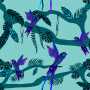 Jungle Birdie Cotton Fabric 112cm Color 426 - 50cm