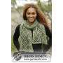 Olive Diamonds by DROPS Design - Scarf Crochet Pattern 140x37 cm