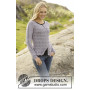 Erendis Cardigan by DROPS Design - Knitted Jacket Lace Pattern size S - XXXL