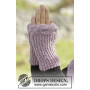 Cable Embrace by DROPS Design - Knitted Wrist Warmers Cable Edge Pattern size S - L