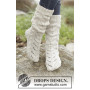 White Cables by DROPS Design - Knitted Socks with Cables Pattern size 35 - 43