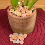 Infinity Hearts Buttons Wood Dots Ass. colours 15mm - 100 pcs