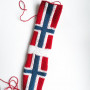 Norwegian Flag by Rito Krea - Knitting pattern 14x10cm