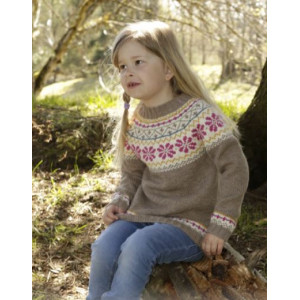 Prairie Fairy Jumper by DROPS Design - Knitted Jumper with Nordic Pattern size 3 - 12 years