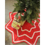 Under the Christmas Tree by DROPS Design - Crochet Christmas Carpet with Stripes Pattern 95 cm