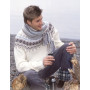 Prince of Snow by DROPS Design - Knitted Sweater and Scarf Pattern size 12/14 years and S - XXL