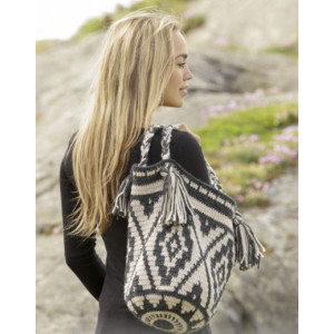 Santa Fe by DROPS Design - Crochet Bag with Colour Pattern 67x34 cm
