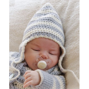 Baby Blues Hat by DROPS Design - Crochet Hat Pattern Size 0 months - 4 years