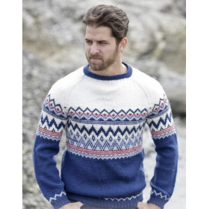 Ólafur Jumper by DROPS Design -Knitted Jumper with raglan and Norwegian Pattern size S - XXXL