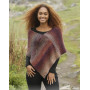 Ember by DROPS Design - Knitted Poncho in moss stitches Pattern size S - XXXL