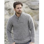 Aberdeen by DROPS Design - Knitted Jumper with Raglan and shawl collar Pattern size S - XXXL