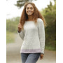 Purple Camilla by DROPS Design - Knitted Jumper with raglan Pattern size S - XXXL