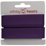 Infinity Hearts Binding Tape Cotton 40/20mm 34 Dark Purple - 5m