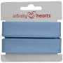 Infinity Hearts Binding Tape Cotton 40/20mm 35 Light Blue - 5m